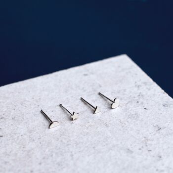 Sterling Silver Geometric Studs Multipack, 3 of 7