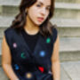 Astrology Embroidered Knit Sleeveless Vest, thumbnail 2 of 6