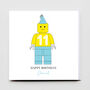 Happy Birthday Lego Greeting Card, thumbnail 2 of 3