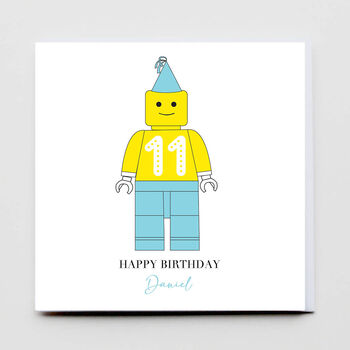 Happy Birthday Lego Greeting Card, 2 of 3
