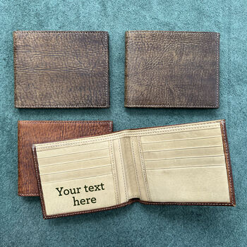 Personalised Genuine Leather Wallets, Gift For Fathers, 2 of 7