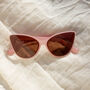 Exaggerated Front Lens Cat Eye Sunglasses In Pink, thumbnail 2 of 3