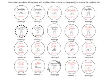 Wedding Soy Wax Day Candle With Personalised Metal Lid, 4 of 9