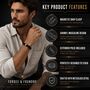 Men’s Adjustable Black Double Leather And Bead Bracelet – 12mm Woven Design With Silver Stainless Steel Clasp, thumbnail 6 of 7
