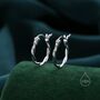 Sterling Silver Braided Huggie Hoops, thumbnail 3 of 10