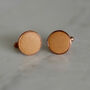 Secret Message Copper And Real Leather Cufflinks, thumbnail 2 of 10