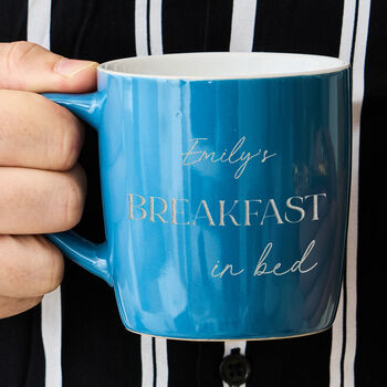 Personalised Breakfast In Bed Stoneware Mug, 4 of 8