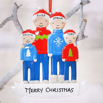 Personalised Family Christmas Jumper Decoration, 7 of 7