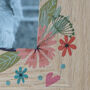 Oak Frame With Flower Design, thumbnail 3 of 6