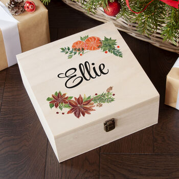 Personalised Festive Garland Christmas Eve Box, 2 of 12