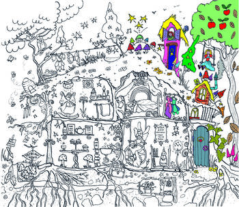Fairy House Colouring In Poster, 3 of 3