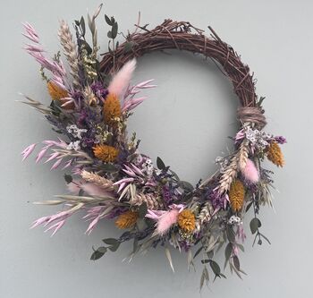 Large Dried Flower Spring Wreath, 11 of 11