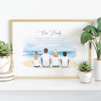 Personalised Family Print On The Beach, 2 of 12