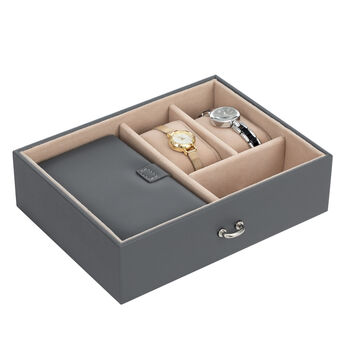 Jewellery Box Organiser With Two Drawers With Mirror, 5 of 11
