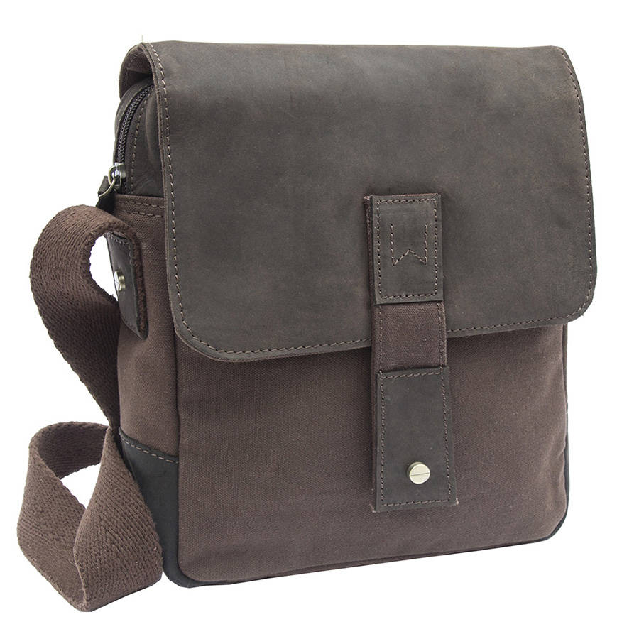 Waxed Canvas And Leather Crossbody Bag By Wombat | www.ermes-unice.fr