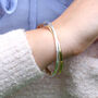 Sterling Silver And Gold Plated Infinity Double Bangle, thumbnail 3 of 4