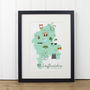 Staffordshire County Map Illustration Print, thumbnail 5 of 6