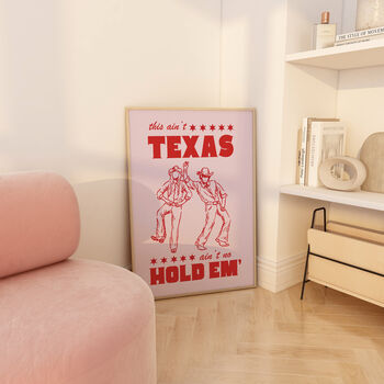 Texas Hold Em' Cowgirl Print, 3 of 3