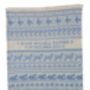 Personalised Lambswool Animals Baby Blanket Cream/Blue, thumbnail 2 of 4
