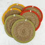 Respiin Set Of Six Seagrass And Jute Tablemats Brights, thumbnail 4 of 11