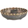 Distressed Metal And Rattan Candle Holder And Candle Set, thumbnail 3 of 3