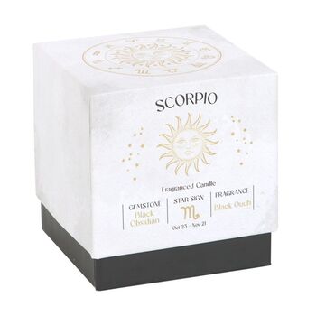 Scorpio Black Oudh Gemstone Zodiac Candle, 4 of 4