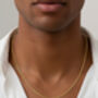 Gold Or Silver Unisex 1mm Thin Curb Chain Necklace, Christmas Jewellery Gift, thumbnail 2 of 6