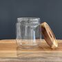 Slim Storage Jar With Acacia Wood Lid, thumbnail 5 of 8