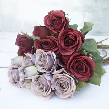 Red Coloured Artificial Rose Bunch, 11 of 12