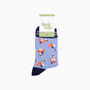 Bees Floral Posy Bamboo Socks In Blue, thumbnail 4 of 4