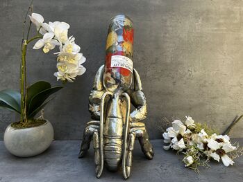 Drunken Silver Lobster Wine Bottle Holder Freestanding, 2 of 12
