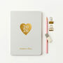 Personalised Foiled Heart 2026 Weekly Diary, thumbnail 2 of 8