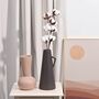 Pack Of Two Dark Brown And Beige Modern Ceramic Vases, thumbnail 1 of 5
