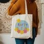 Crochet 'Crafty Bitch' Tote Bag, thumbnail 1 of 2