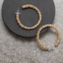 Textured Gold Colour Hoop Earrings, thumbnail 1 of 4