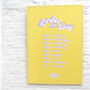 Pastel Retro Acid Yellow Order Of The Day, thumbnail 2 of 5