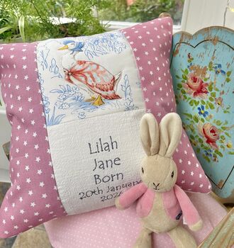 Beatrix Potter Christening Cushion, 2 of 8