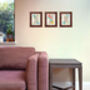 Set Of Three Colourful Botanical Wood Block Prints, thumbnail 5 of 8