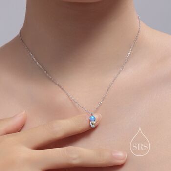 Astronaut Opal Pendant Necklace In Sterling Silver, 2 of 12
