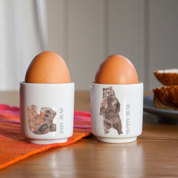 Personalised Bear Family Ceramic Egg Cup, 2 of 3