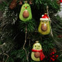 G Decor Glass Avocado Christmas Tree Decorations, thumbnail 6 of 6