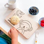 Monkey Design Personalised Toddler Breakfast Board, thumbnail 4 of 5