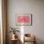Admit Nothing Landscape Wall Print | Red Orange And Blush Pink, thumbnail 1 of 4