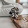 Two Layer Black Stone Layered Stone Ring, thumbnail 2 of 4