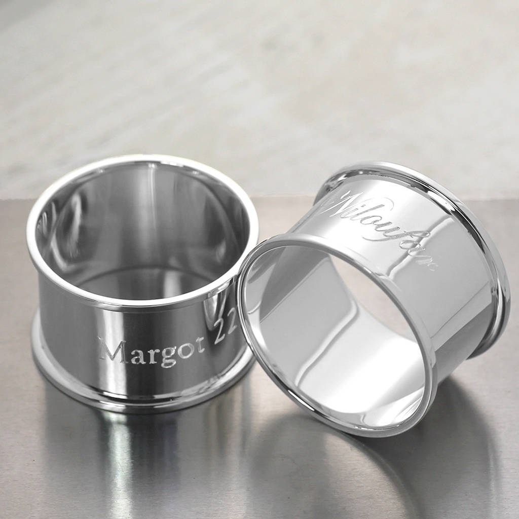 Personalised Sterling Silver Napkin Ring, 1 of 8