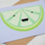 Cute Lime Slice Greeting Card, thumbnail 4 of 5