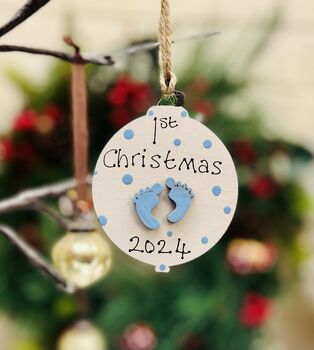 Baby's 1st Christmas Decoration Tree Bauble 2024, 3 of 6