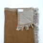 Puglia Cotton And Linen Modern, Double Sided Blanket Mustard, thumbnail 4 of 6