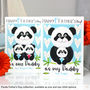 Panda Twins 1st Father's Day Card As Daddy, thumbnail 4 of 7