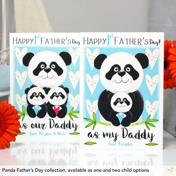 Panda Twins 1st Father's Day Card As Daddy, 4 of 7